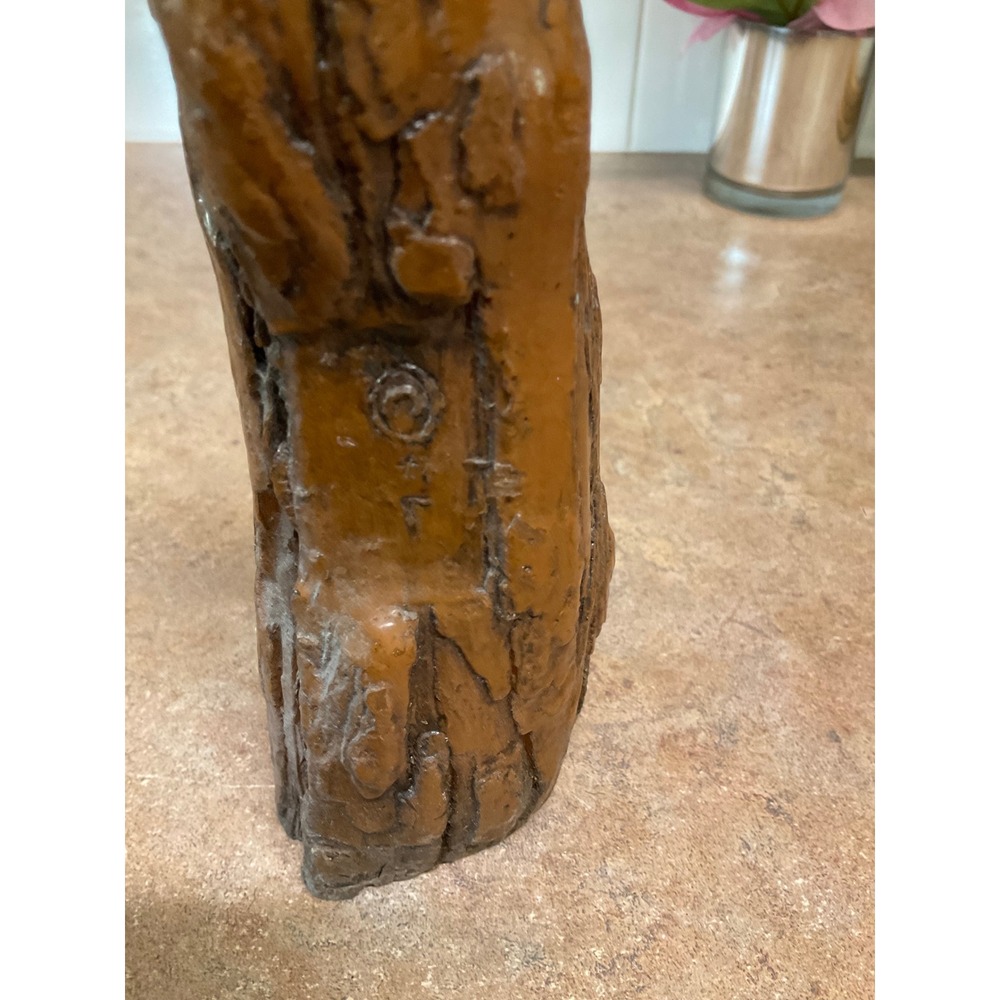 Vintage 1974 Old Man Tree Spirit Wizard Face Wax Candle Brown Folk Art Decor - Picture 8 of 12